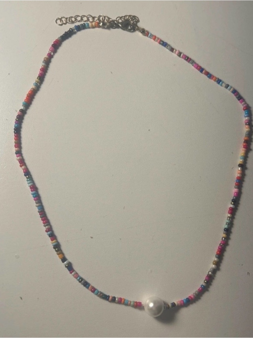 Amazon Multicolor Beaded Necklace with Pearl Accent